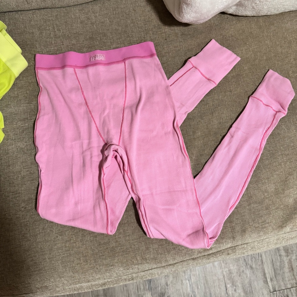 SKIMS cotton rib leggings Bubblegum Pink